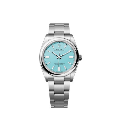 Rolex Oyster Perpetual 36, Turquoise blue dial, 36mm, Oystersteel Ref# 126000-0006