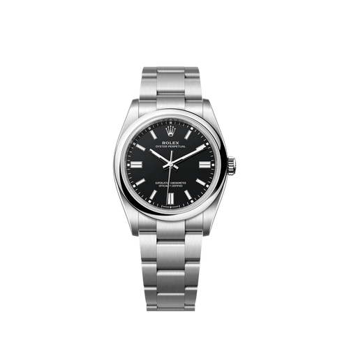 Unworn 2025, Rolex Oyster Perpetual, Oystersteel 36mm, Black dial, Domed Oyster, Ref# 126000-0014, box and papers