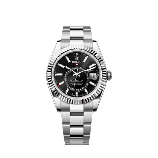 Rolex Sky-Dweller, 42mm, Oystersteel and 18k White Gold, Black, Oyster, Ref# 336934-0007