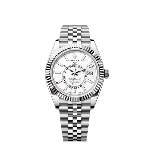 Rolex Sky-Dweller, 42mm, Oystersteel and 18k White Gold, White, Jubilee, Ref# 336934-0004