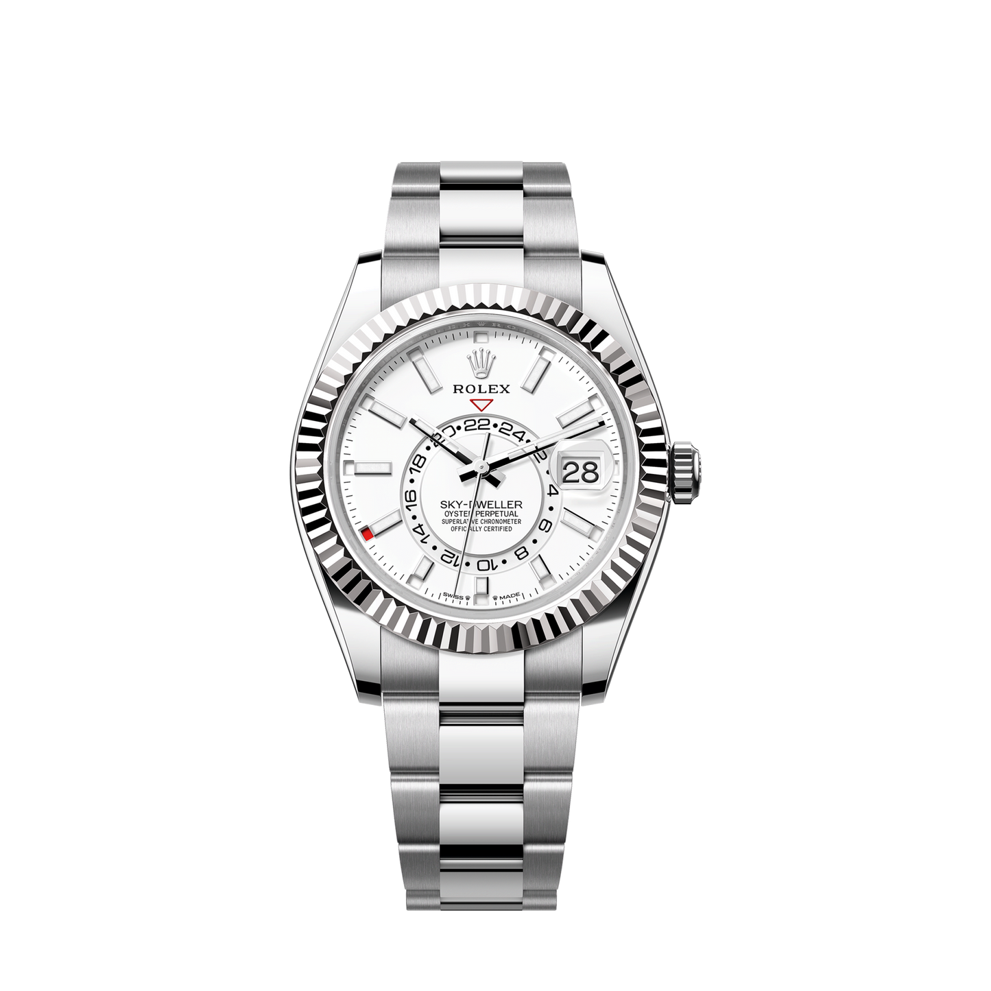 Rolex Sky-Dweller, 42mm, Oystersteel and 18k White Gold, White, Oyster, Ref# 336934-0003