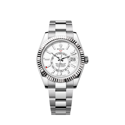 Rolex Sky-Dweller, 42mm, Oystersteel and 18k White Gold, White, Oyster, Ref# 336934-0003