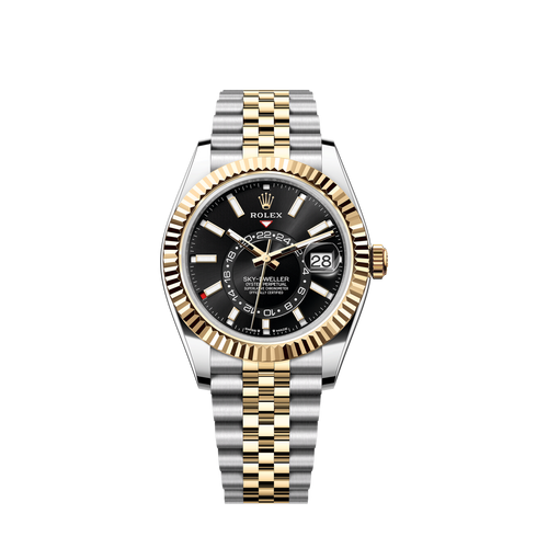Rolex Sky-Dweller, 42mm, Oystersteel and 18k Yellow Gold, Black, Jubilee, Ref# 336933-0004