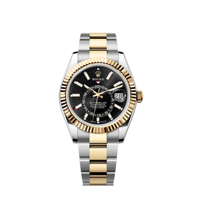 Rolex Sky-Dweller, 42mm, Oystersteel and 18k Yellow Gold, Black, Oyster, Ref# 336933-0003