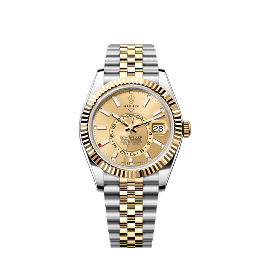 Rolex Sky-Dweller, 42mm, Oystersteel and 18k Yellow Gold, Champagne, Jubilee,Ref# 336933-0002