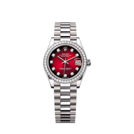 Unworn 2025, Rolex Datejust 31, 18k White Gold, Diamonds, Ref# 278289rbr-0028, box and papers