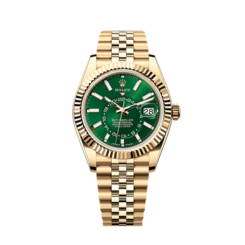Unworn 2025, Rolex Sky-Dweller, 42mm, 18k Yellow Gold, Ref# 336938-0008, box & papers