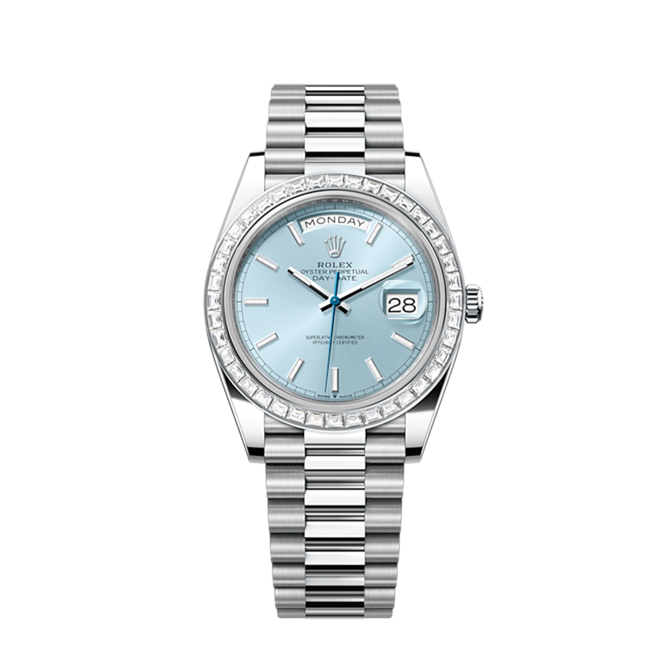 Rolex Day-Date 40, Platinum with Diamond-set, 40mm, Ref# 228396tbr-0039