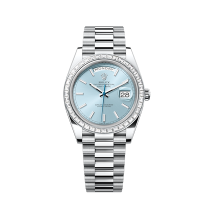 Rolex Day-Date 40, Platinum with Diamond-set, 40mm, Ref# 228396tbr-0039