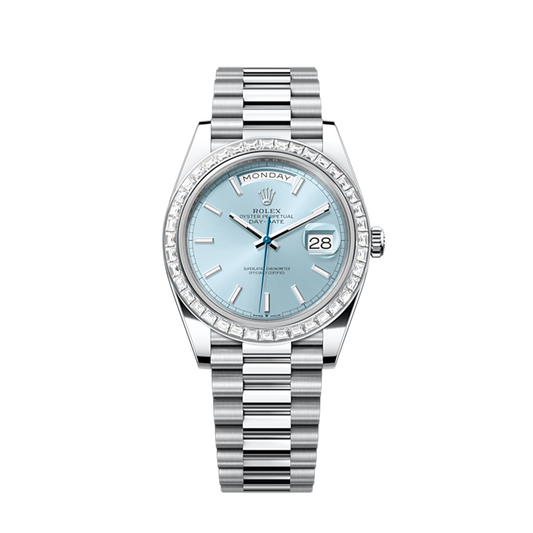 Rolex Day-Date 40, Platinum with Diamond-set, 40mm, Ref# 228396tbr-0039