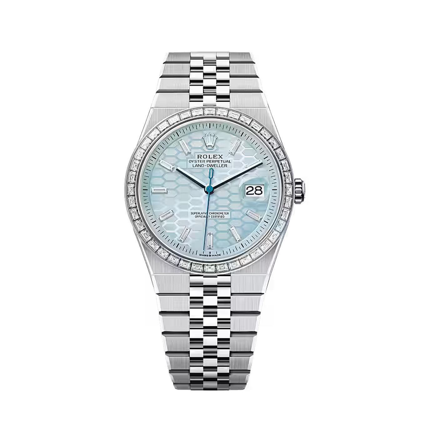Rolex Land-Dweller 40mm Oyster Platinum & Diamonds M127386TBR-0001