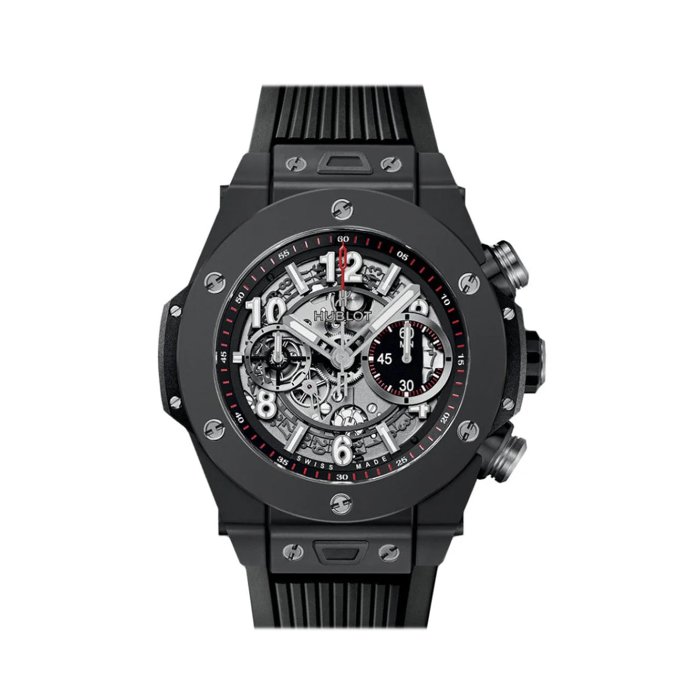 Hublot Big Bang Automatic Chronograph, 45mm, Black Ceramic, Ref# 411.CI.1170.RX, Unworn 2025