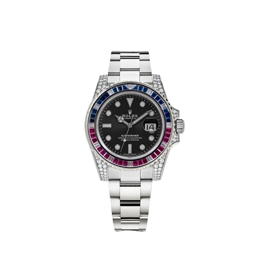 Rolex Submariner Silver Blue/Red Diamond, 40mm