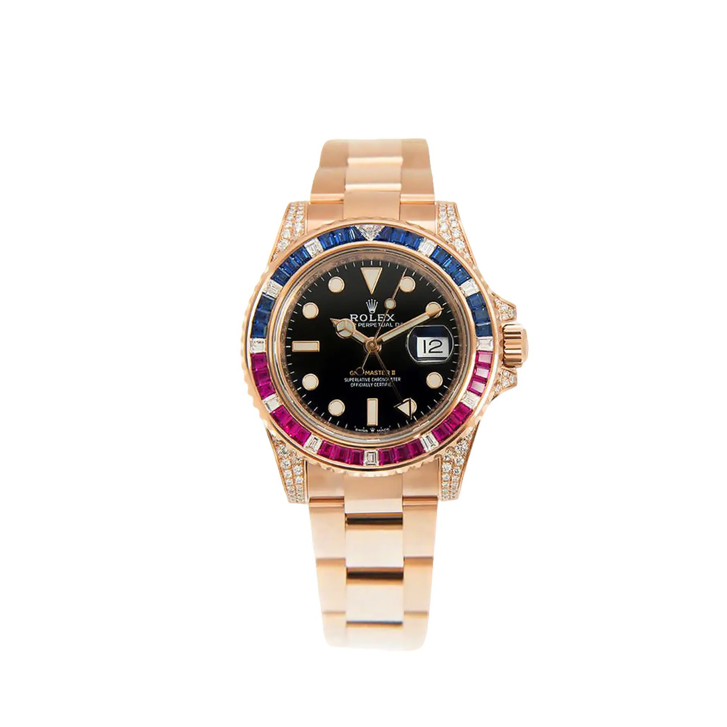 Rolex Submariner Golden Blue / Red Diamond Black Dial 40mm