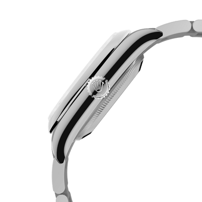 Unworn 2025, Rolex Oyster Perpetual, Oystersteel, 28mm, Lavender dial, Domed Oyster, Ref# 276200-0008, box and papers