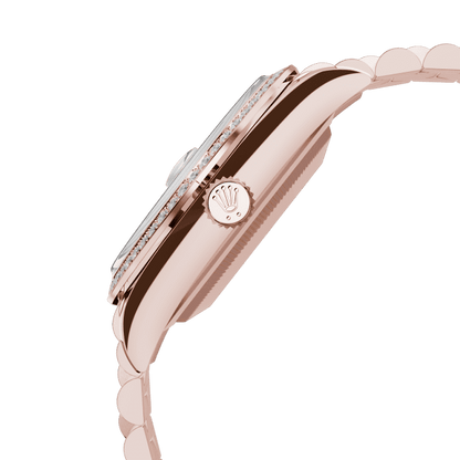 Unworn 2025, Rolex Day-Date 36, 18k Everose Gold and Diamond-set, 36mm, Ref# 128345rbr-0086, box and papers