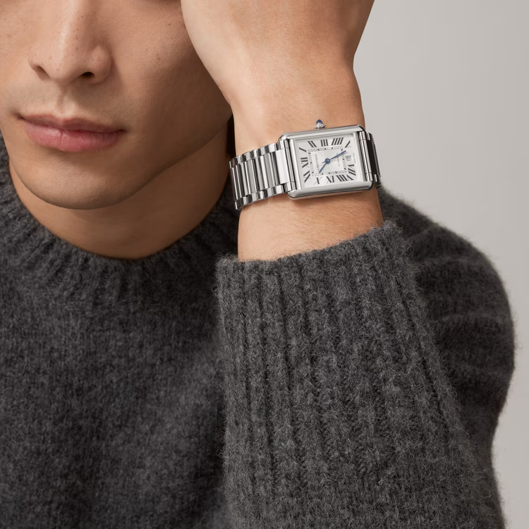 Unworn Cartier Tank Must de Cartier, Extra-large Stainless Steel, 41mm x 31mm, Ref# WSTA0053, box and papers