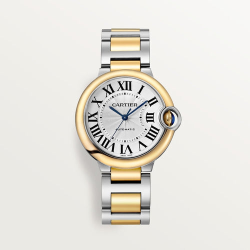 Unworn Cartier Ballon Bleu, Stainless Steel and 18k Yellow Gold, 36mm, Ladies, Ref# W2BB0038, box and papers