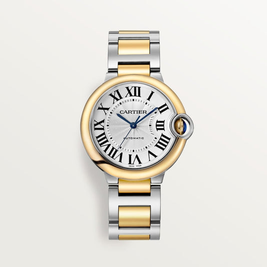Unworn Cartier Ballon Bleu, Stainless Steel and 18k Yellow Gold, 36mm, Ladies, Ref# W2BB0038, box and papers