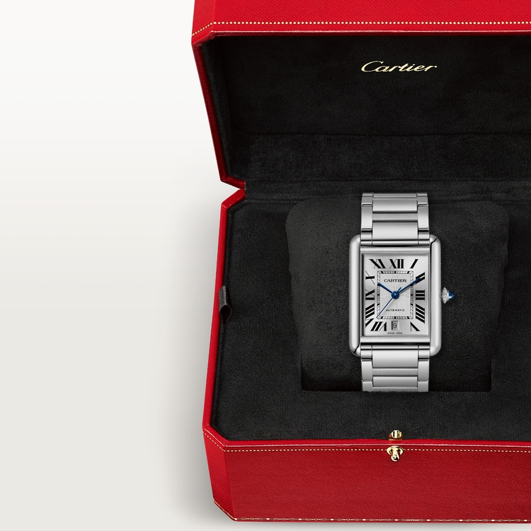 Unworn Cartier Tank Must de Cartier, Extra-large Stainless Steel, 41mm x 31mm, Ref# WSTA0053, box and papers
