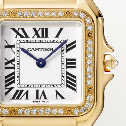 Unworn Cartier Panthère de Cartier Medium, 18k Yellow Gold, Diamonds, 27mm x 36mm, Ref# WJPN0016, box and papers