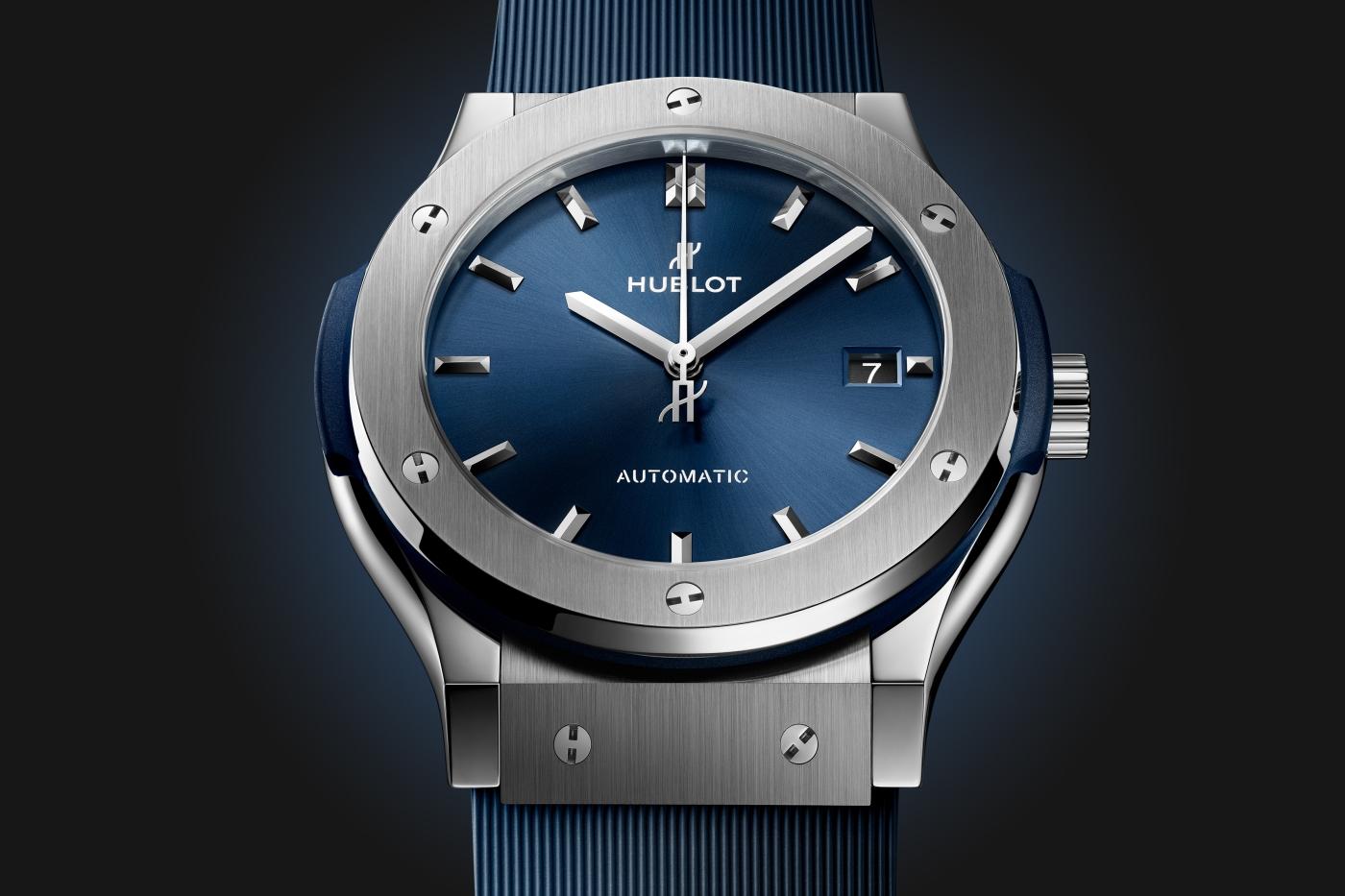 Hublot Classic Fusion Titanium Blue Ref# 511.NX.7170.RX, Unworn 2025
