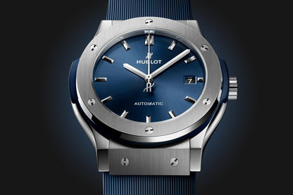 Hublot Classic Fusion Titanium Blue Ref# 511.NX.7170.RX, Unworn 2025