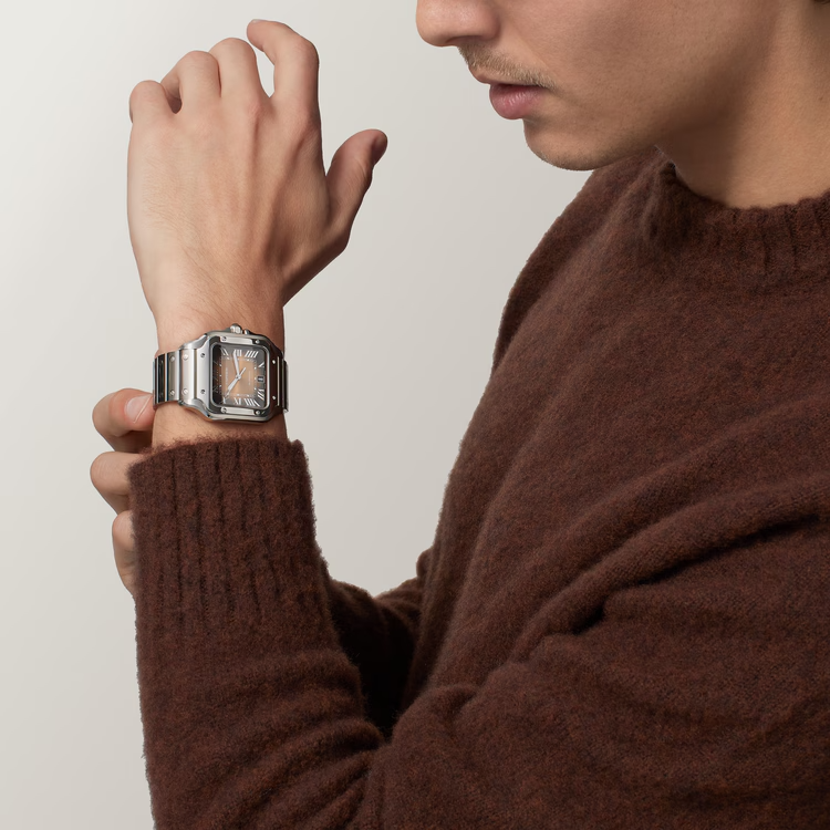 Unworn Cartier Santos de Cartier, Stainless Steel, 39.8mm, Ref# WSSA0064, box and papers