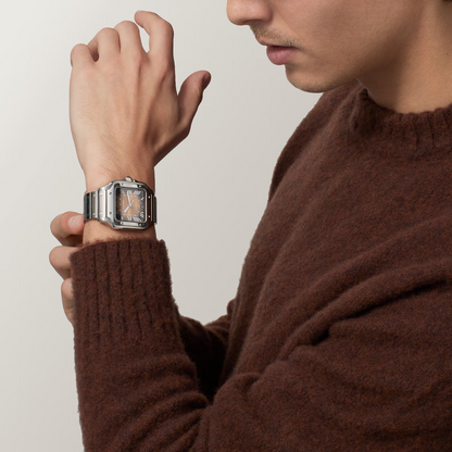 Unworn Cartier Santos de Cartier, Stainless Steel, 39.8mm, Ref# WSSA0064, box and papers