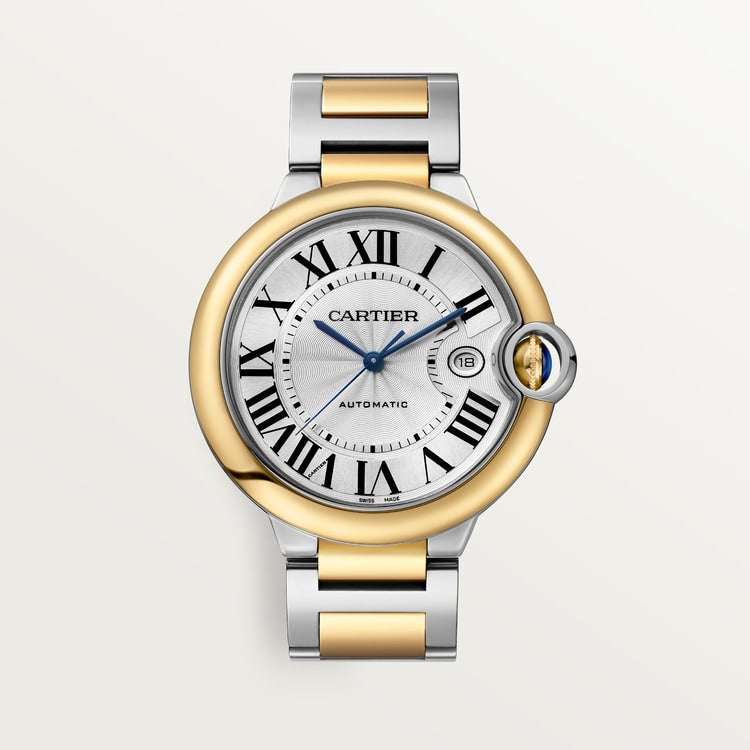 Unworn Cartier Ballon Bleu, Stainless Steel and 18k Yellow Gold, 42mm, Ref# W2BB0039, box and papers