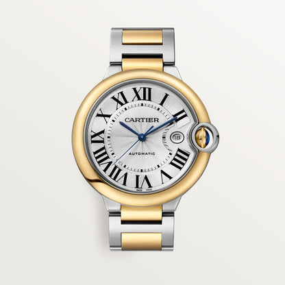 Unworn Cartier Ballon Bleu, Stainless Steel and 18k Yellow Gold, 42mm, Ref# W2BB0039, box and papers