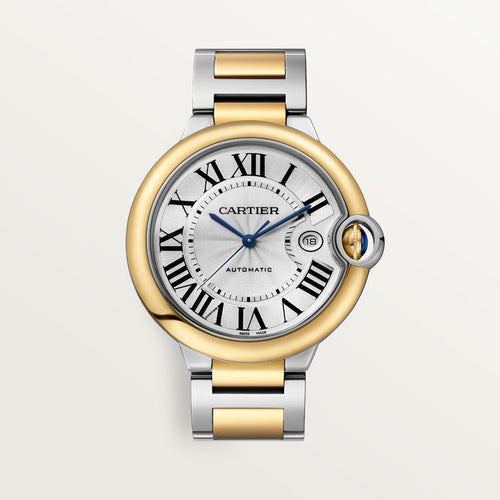 Unworn Cartier Ballon Bleu, Stainless Steel and 18k Yellow Gold, 42mm, Ref# W2BB0039, box and papers