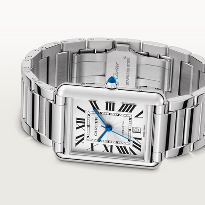Unworn Cartier Tank Must de Cartier, Extra-large Stainless Steel, 41mm x 31mm, Ref# WSTA0053, box and papers