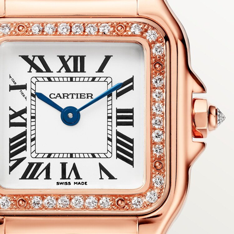 Unworn Cartier Panthère de Cartier Small, 18k Rose Gold, Diamonds, 22mm x 30mm, Ref# WJPN0049, box and papers