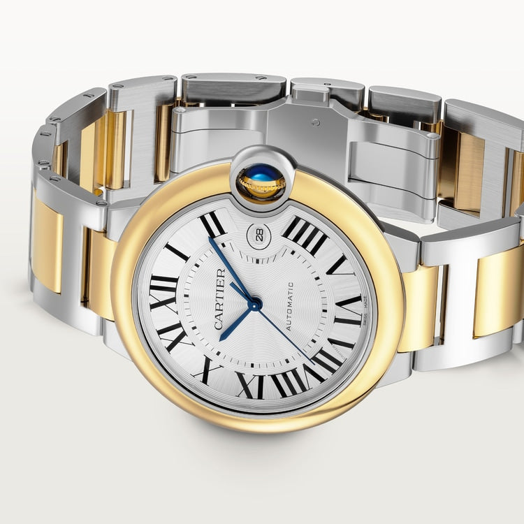 Unworn Cartier Ballon Bleu, Stainless Steel and 18k Yellow Gold, 42mm, Ref# W2BB0039, box and papers