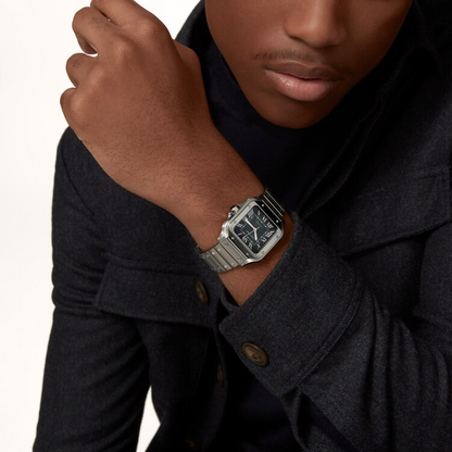 Unworn Cartier Santos de Cartier, Stainless Steel, 41.9mm x 35.1mm, Ref# WSSA0061, box and papers