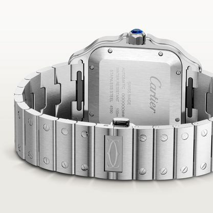 Unworn Cartier Santos de Cartier Dual Time, Stainless Steel, 40.2mm, Ref# WSSA0076, box and papers