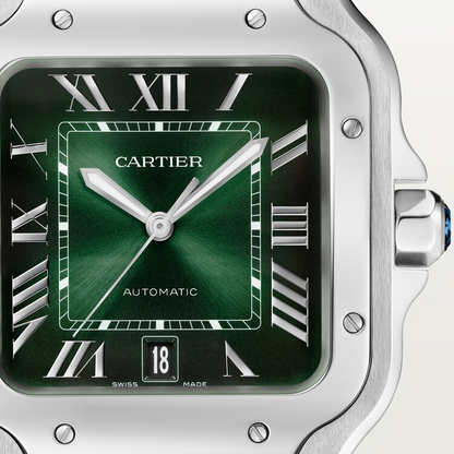 Unworn Cartier Santos de Cartier, Stainless Steel, 39.8mm, Ref# WSSA0062, box and papers