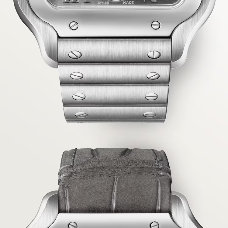 Unworn Cartier Santos de Cartier Dual Time, Stainless Steel, 40.2mm, Ref# WSSA0076, box and papers