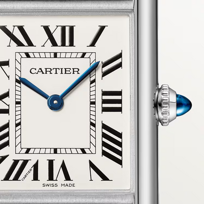 Unworn Cartier Tank Must de Cartier, Large Stainless Steel, 33.7mm x 25.5mm, Ref# WSTA0109, box and papers