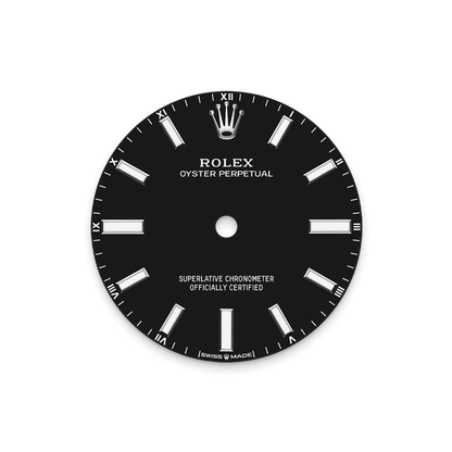 Unworn 2025, Rolex Oyster Perpetual, Oystersteel, 34mm, Black dial, Domed Oyster, Ref# 124200-0010, box and papers