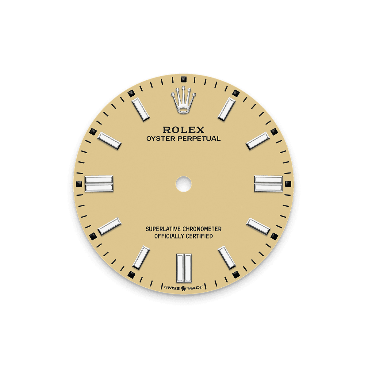 Unworn 2025, Rolex Oyster Perpetual, Oystersteel 41mm, Beige dial, Domed Oyster, Ref# 134300-0007, box and papers