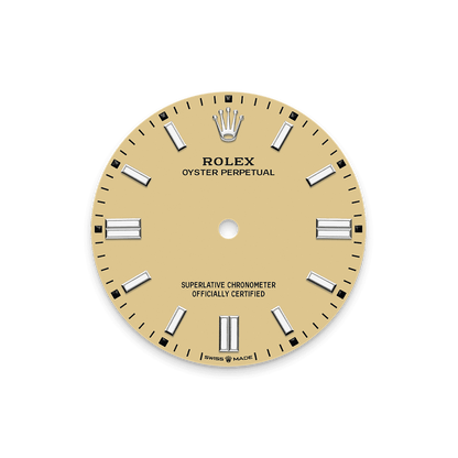 Unworn 2025, Rolex Oyster Perpetual, Oystersteel 41mm, Beige dial, Domed Oyster, Ref# 134300-0007, box and papers