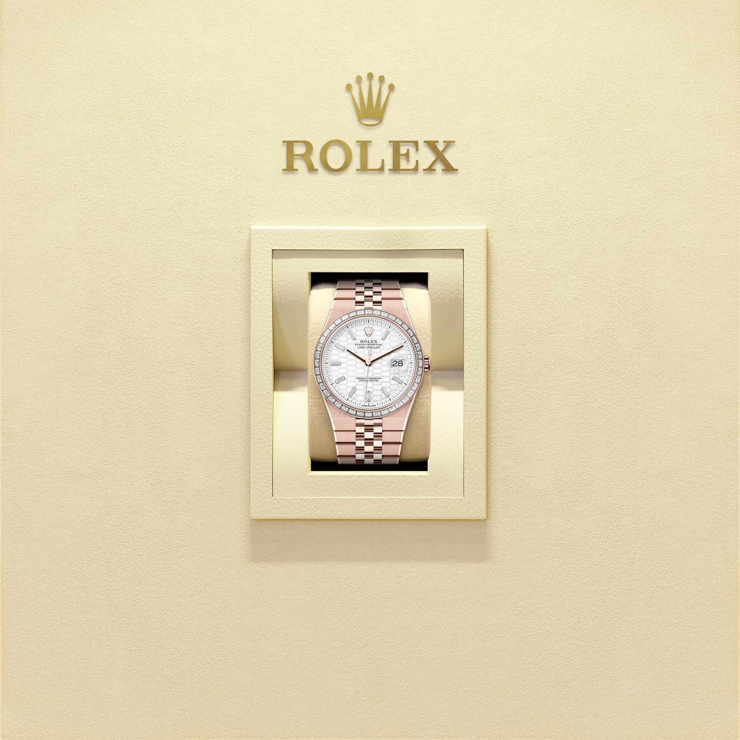 Rolex Land-Dweller 40mm Oyster Everose Gold & Diamonds M127385TBR-0003