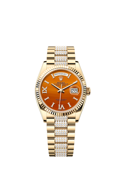 Rolex Day-Date 36, 18k Yellow Gold with Diamond-set, 36mm, Ref# 128238-0089
