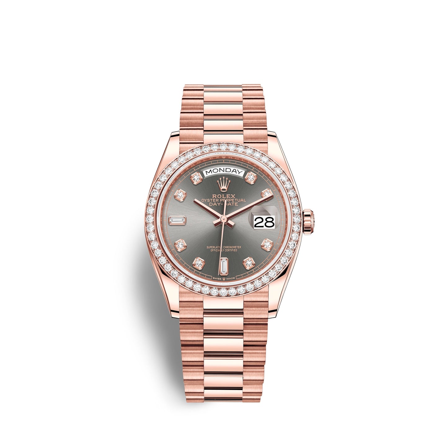 Rolex Day-Date 36mm, 18k Everose Gold, Ref# 128345rbr-0052