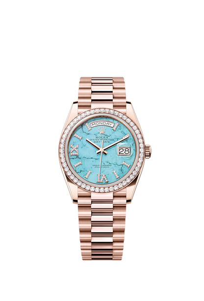 Rolex Day-Date 36, 18k Everose Gold with Diamond-set, 36mm, Ref# 128345rbr-0064