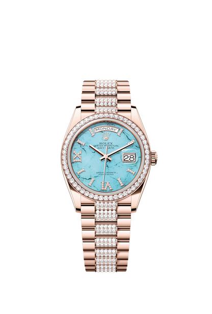 Rolex Day-Date 36, 18k Everose Gold with Diamond-set, 36mm, Ref# 128345rbr-0065