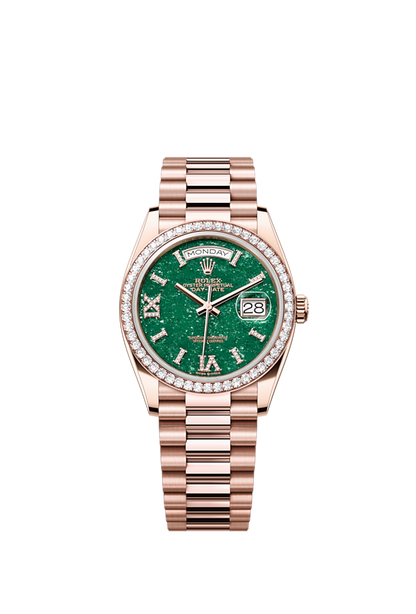 Rolex Day-Date 36, 18k Everose Gold with Diamond-set, 36mm, Ref# 128345rbr-0068