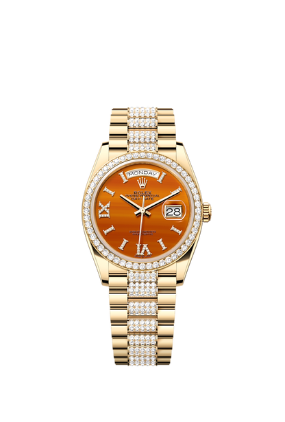 Rolex Day-Date 36, 18k Yellow Gold with Diamond-set, 36mm, Ref# 128348rbr-0050